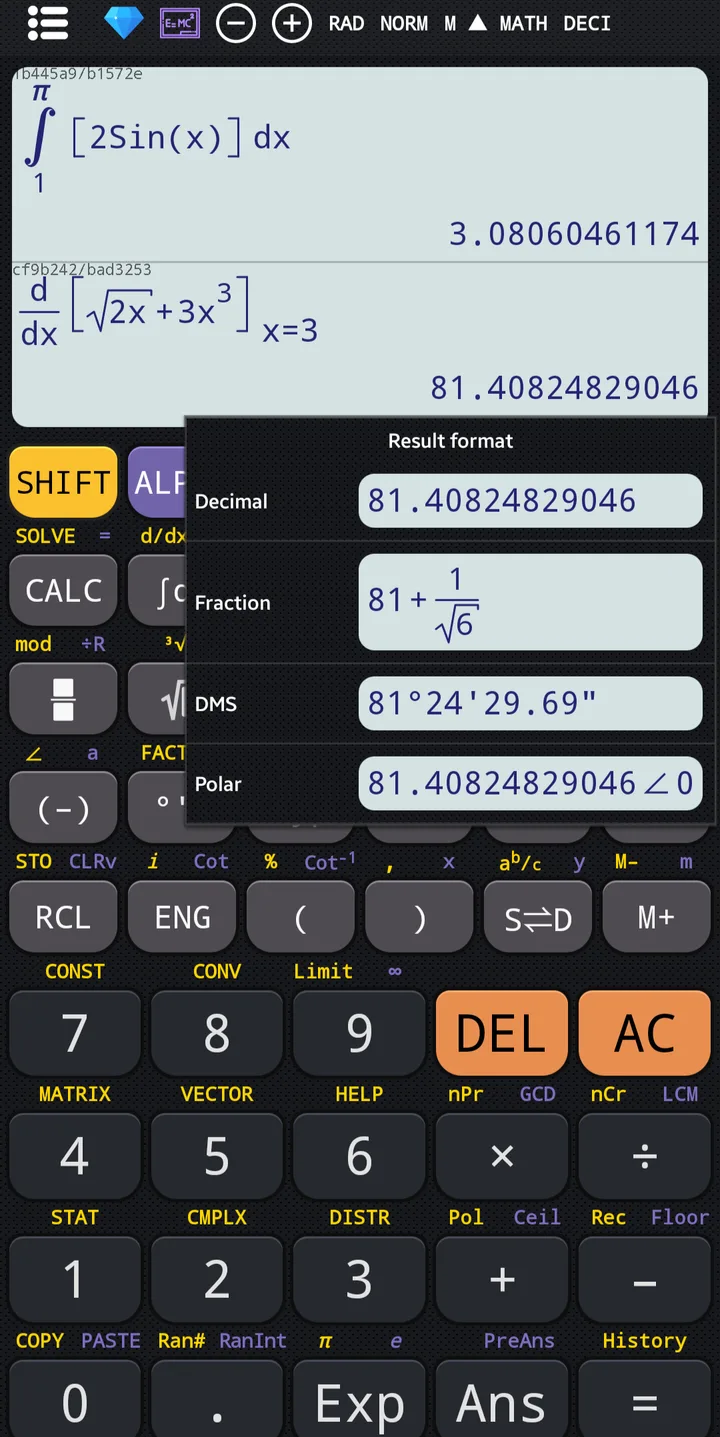 Scientific calculator plus 991 screenshot 3