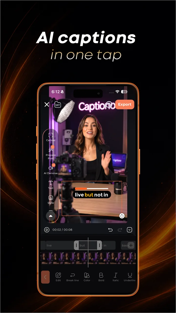 Captiono: AI Subtitles screenshot 1
