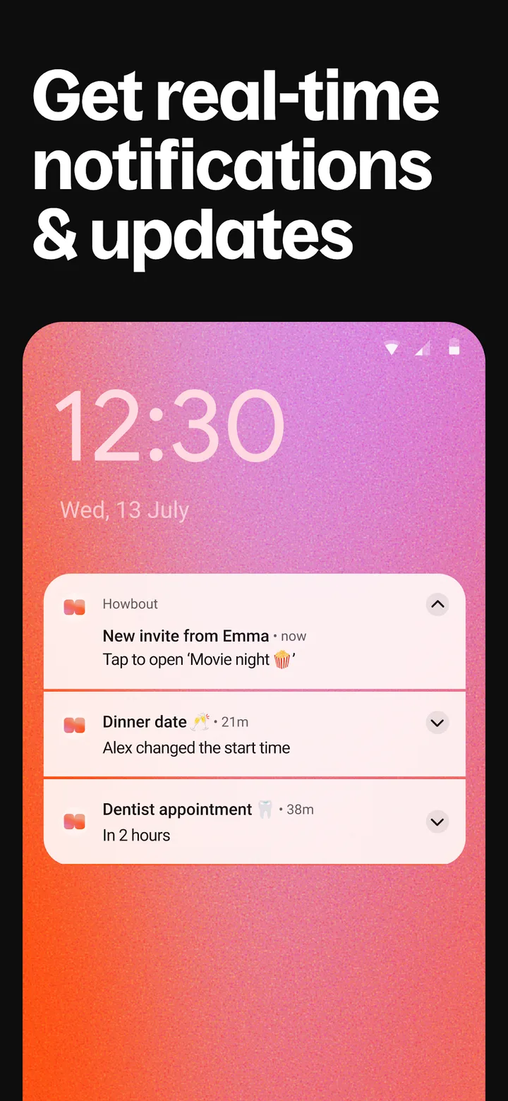 Howbout: shared calendar screenshot 4
