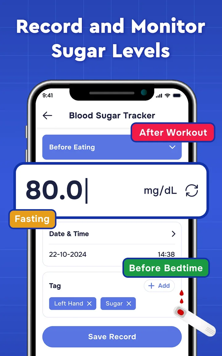 Blood Sugar Care: BP Monitor screenshot 1