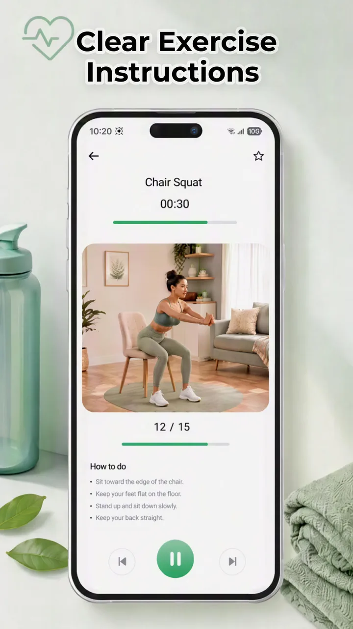 Chair Workout at Home screenshot 3