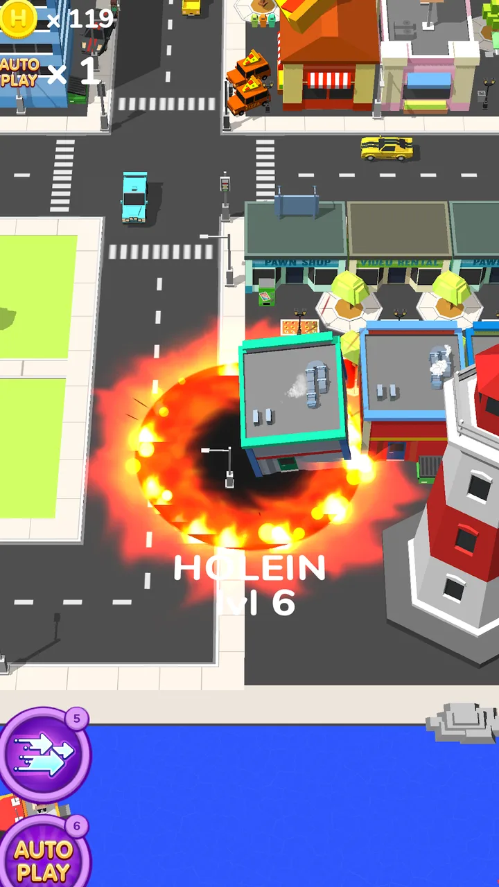 Holein eating games io offline screenshot 1