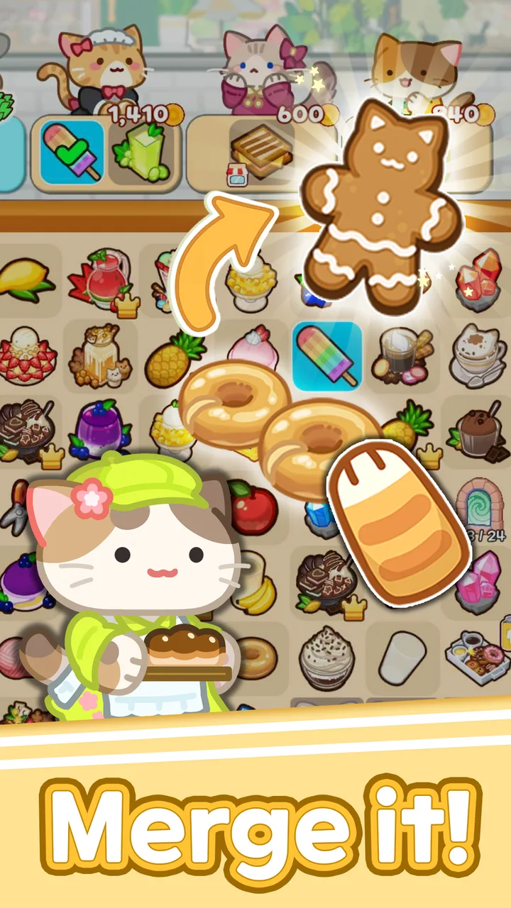 Merge Cat Cafe : Coffee cat screenshot 4