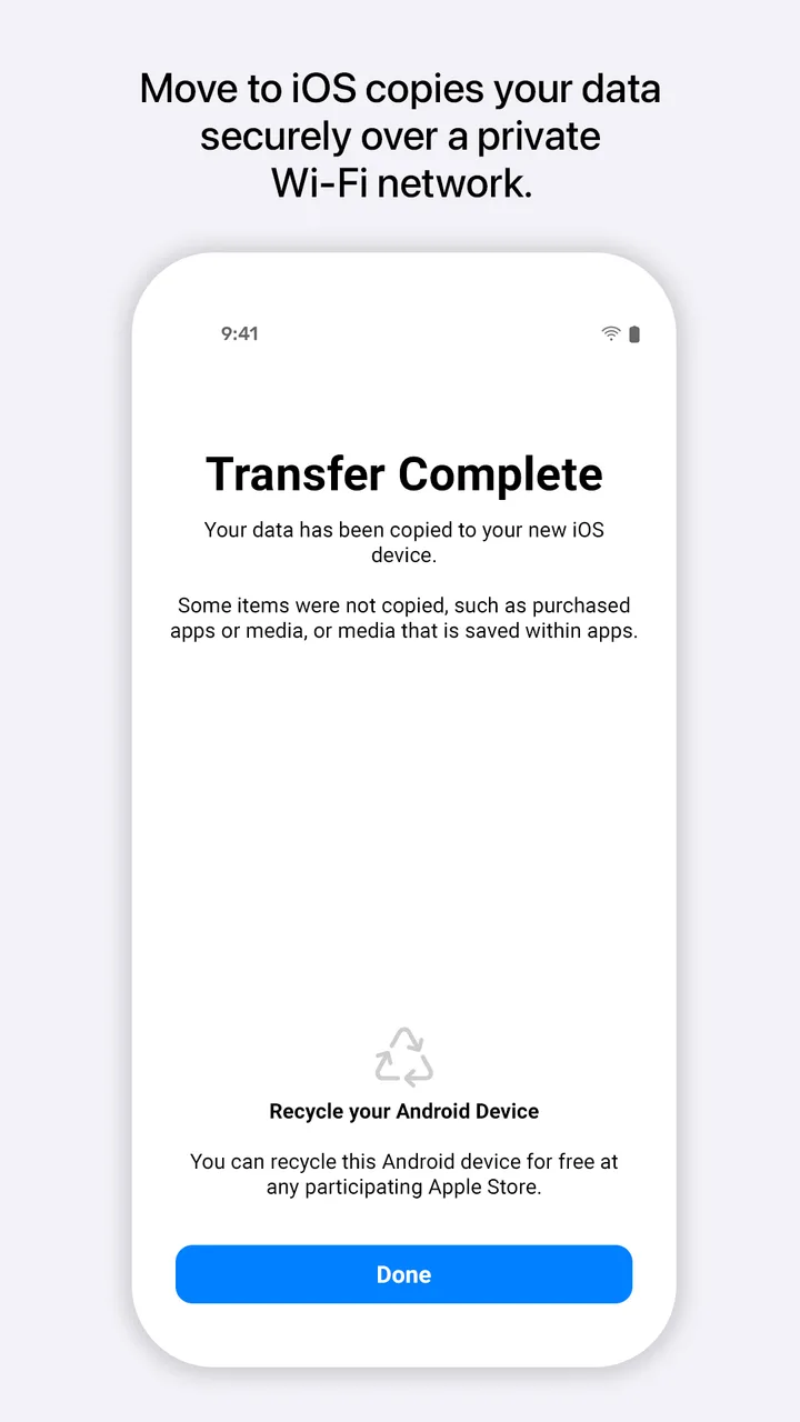Move to iOS screenshot 2