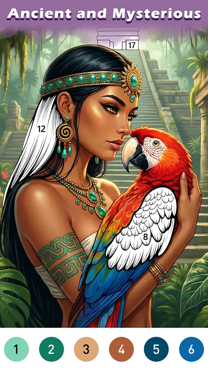 Ancient Color By Number Game screenshot 2