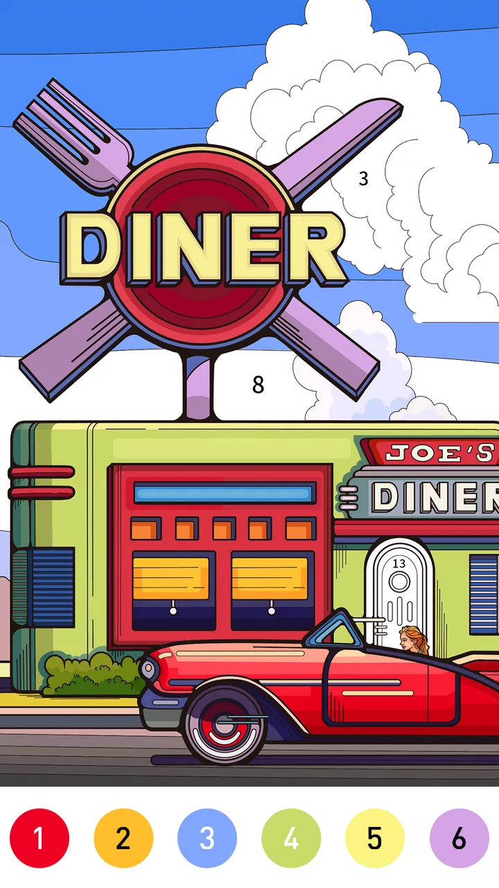 Nostalgia Color by number game screenshot 1