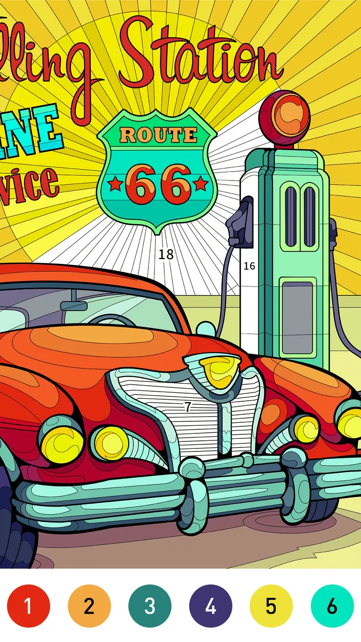 Nostalgia Color by number game screenshot 3