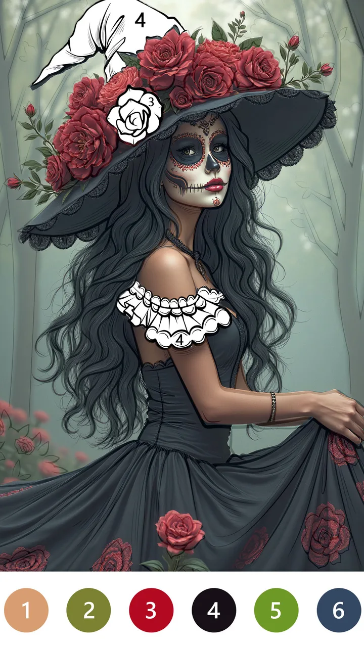 Macabre Color Paint By Number screenshot 3