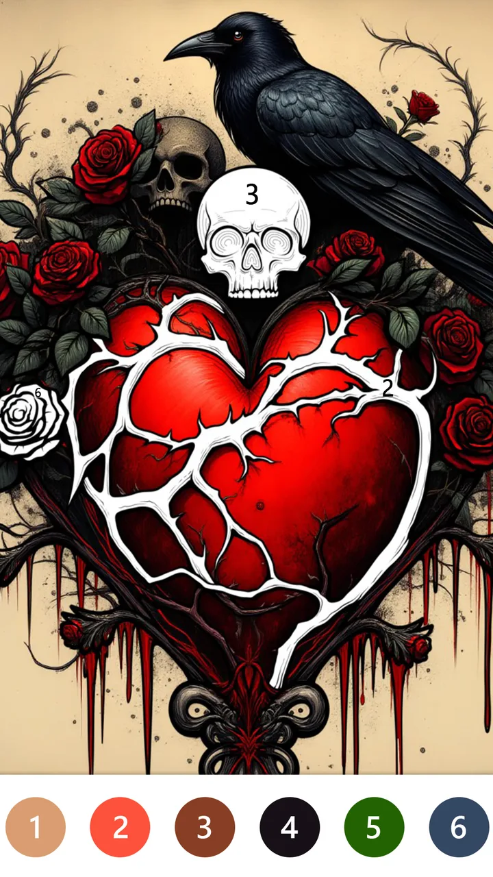 Macabre Color Paint By Number screenshot 4