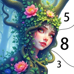Fantasy Color By Number Game icon