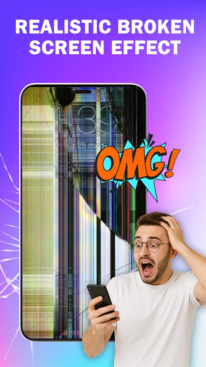 Broken Screen: Magic Wallpaper screenshot 2