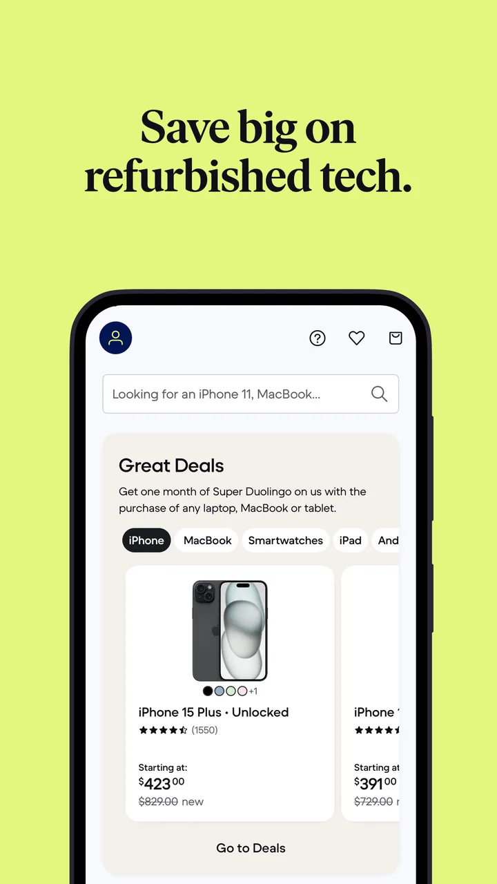 Back Market - Buy & Sell tech screenshot 1
