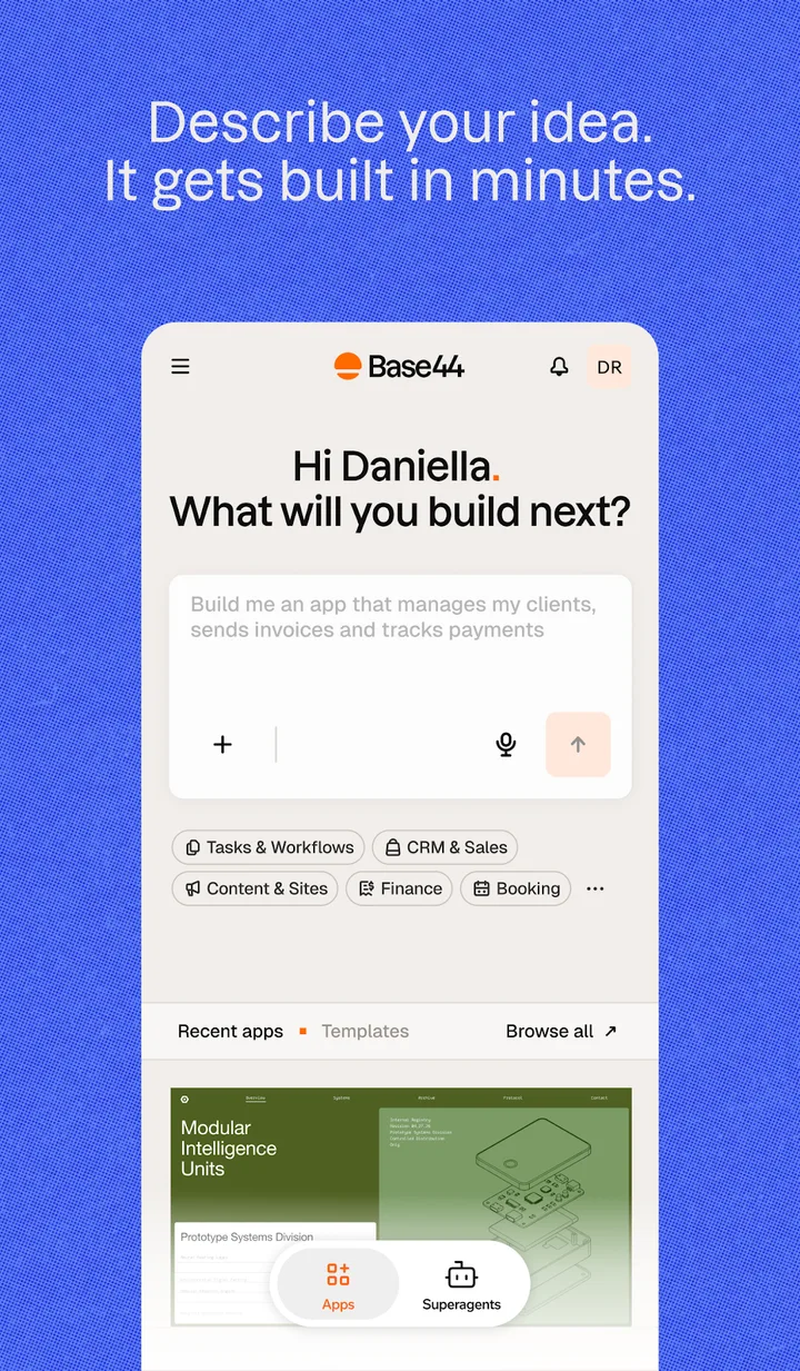 Base44: Build Apps with AI screenshot 2