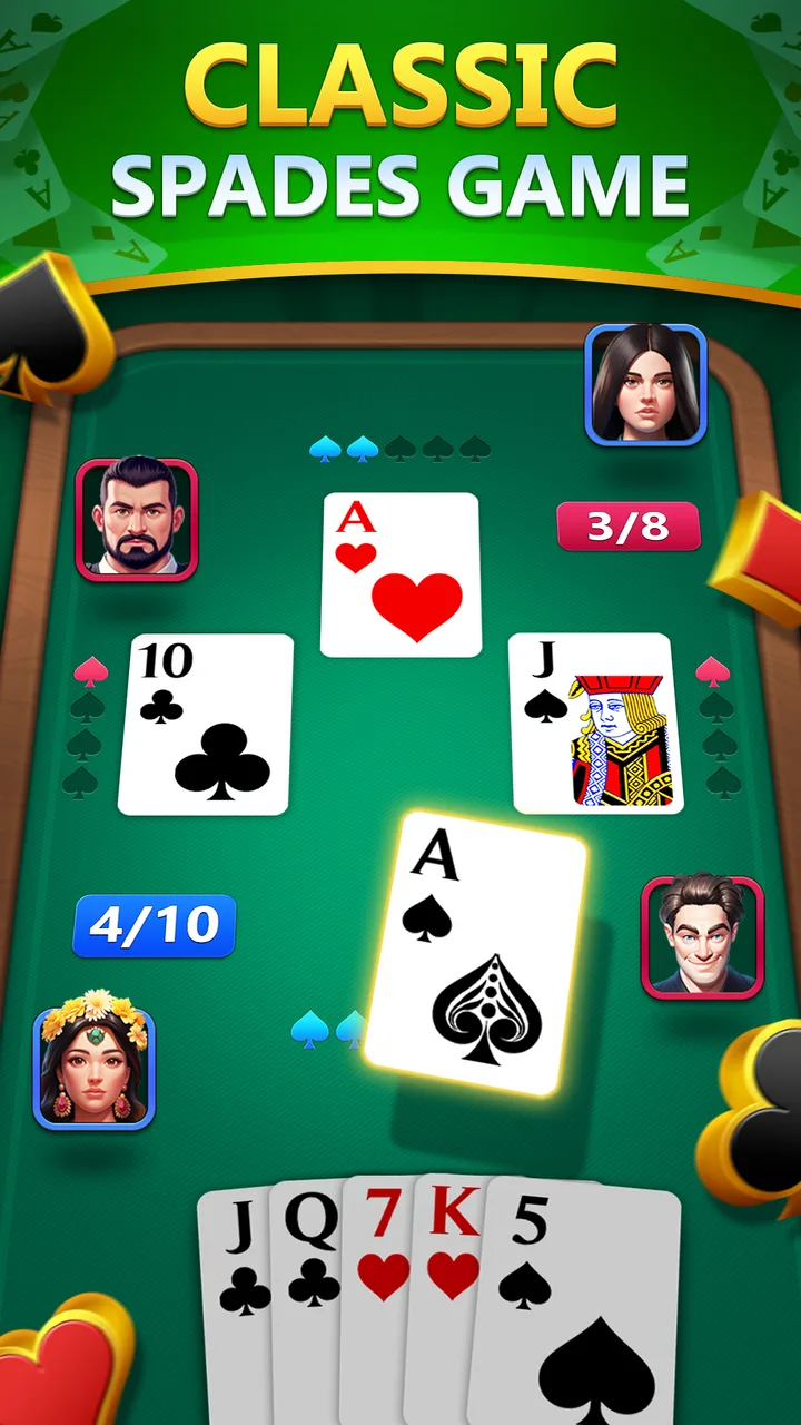Spades - Classic Card Games screenshot 1