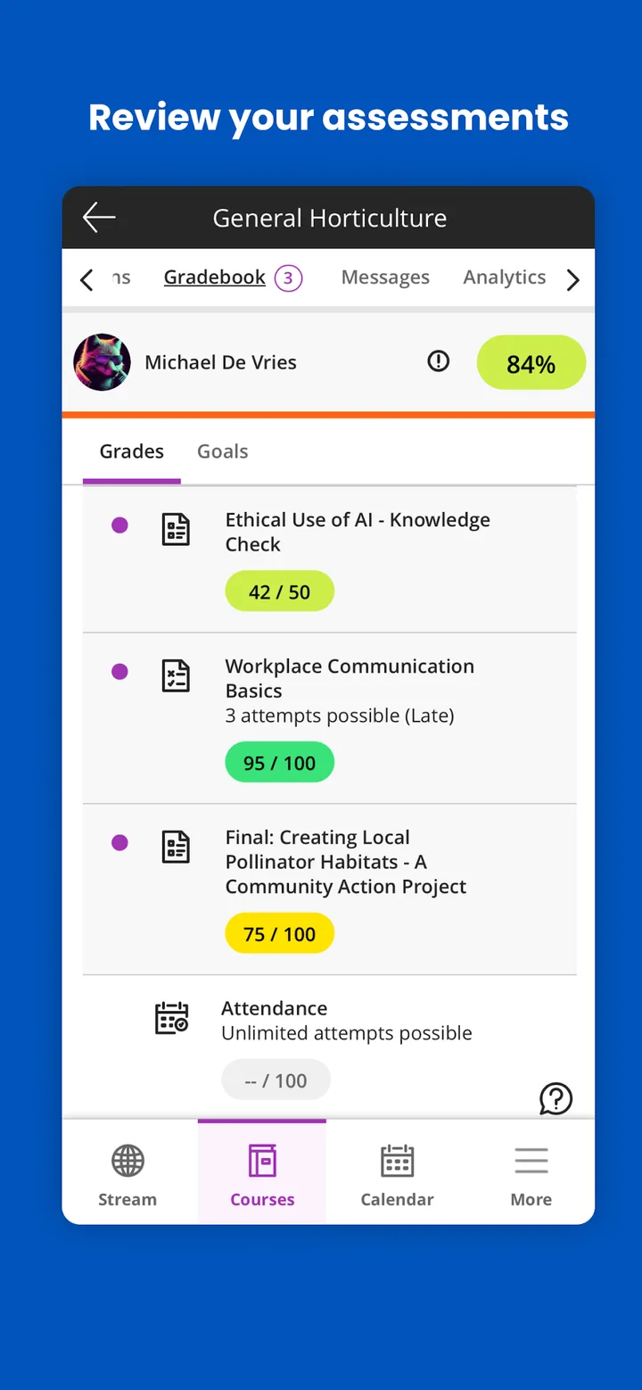 Blackboard screenshot 4