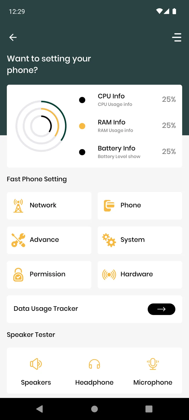 Settings App screenshot 1