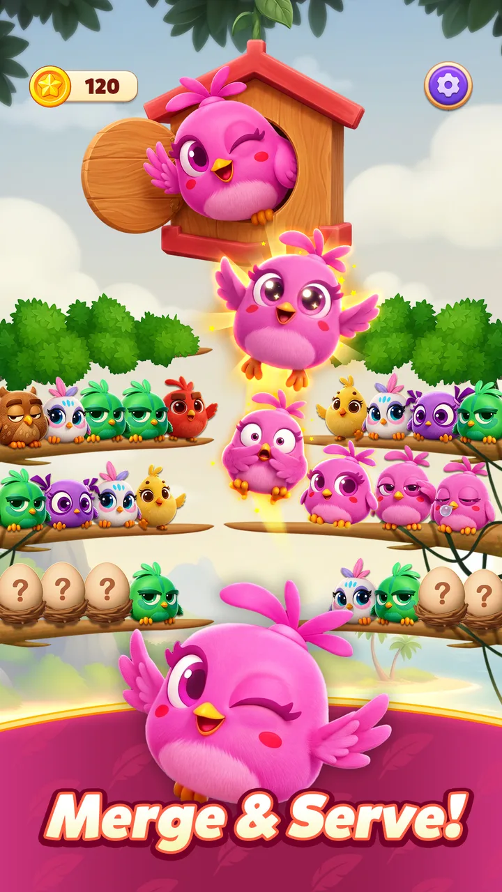 Chirpy Sort: Bird Color Puzzle screenshot 1