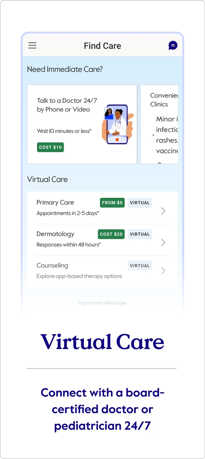 myCigna screenshot 2