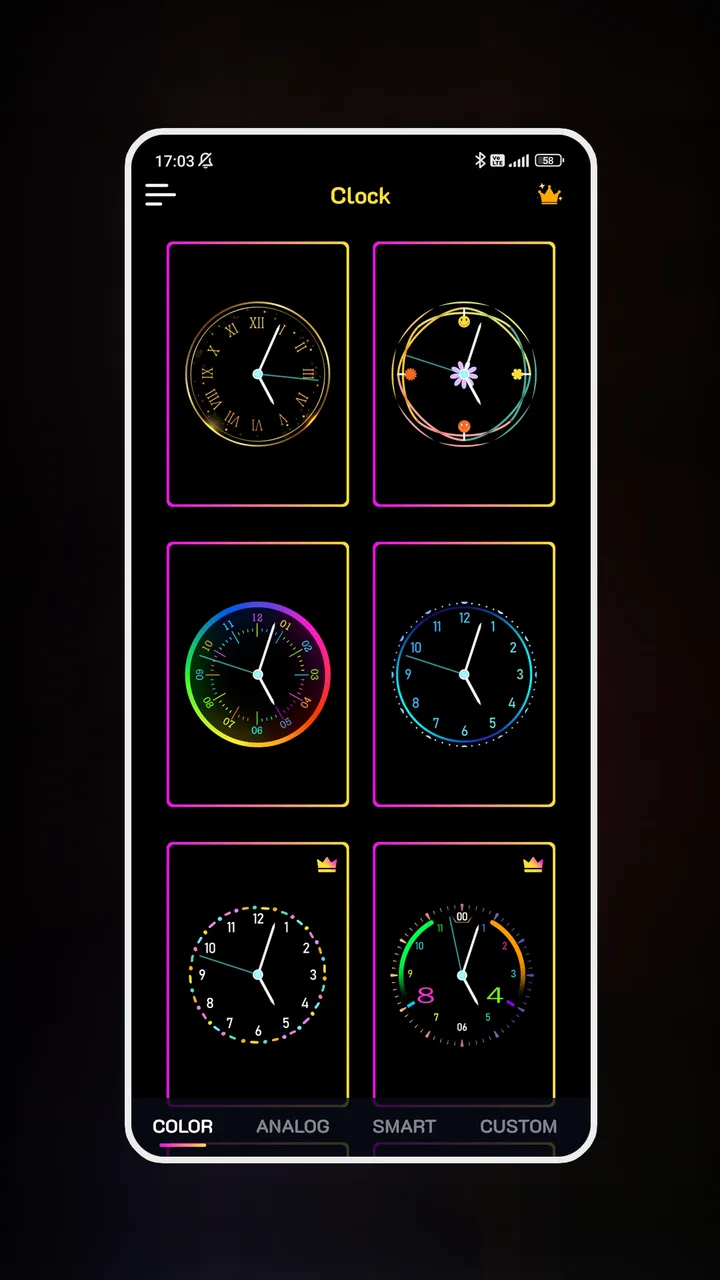 Neon Clock Wallpaper screenshot 4