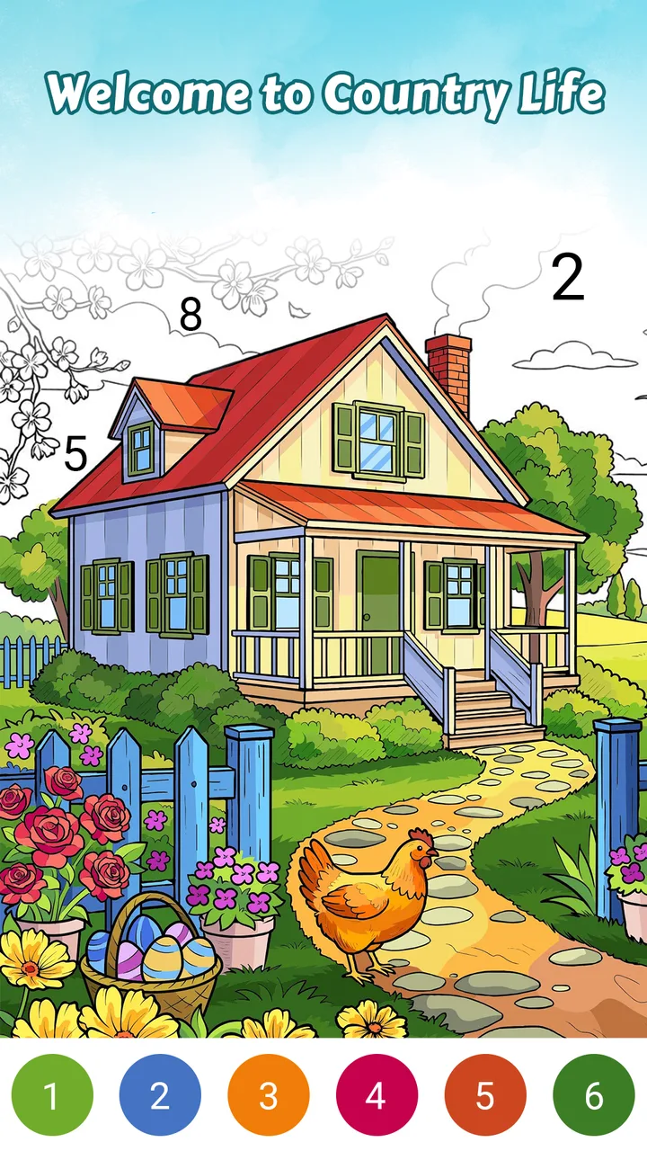Country Living Color by Number screenshot 3