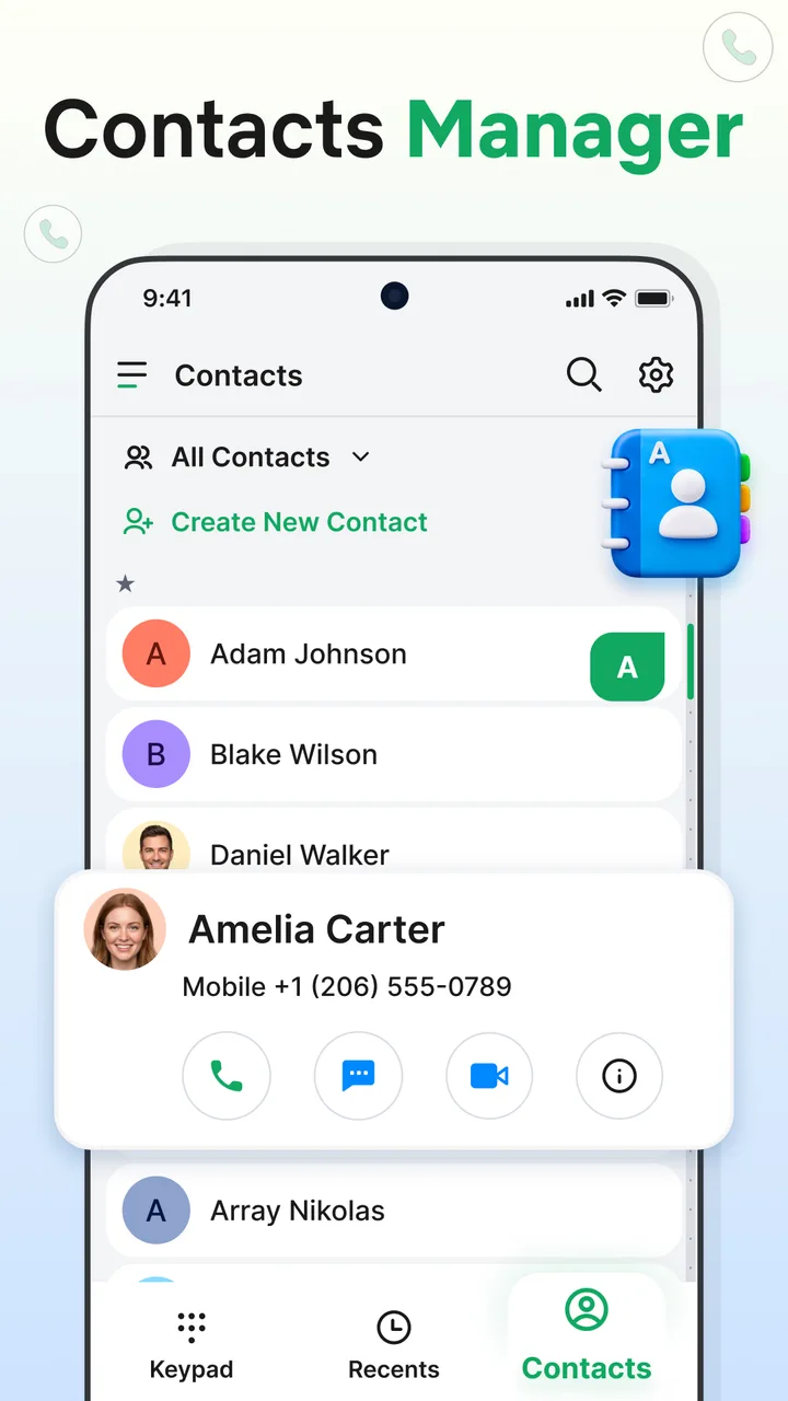 Contacts - Phone Call Launcher screenshot 3
