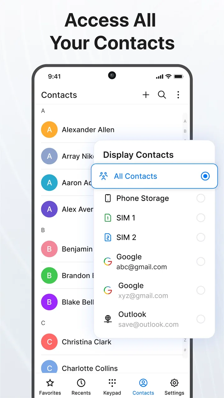 Contacts screenshot 3