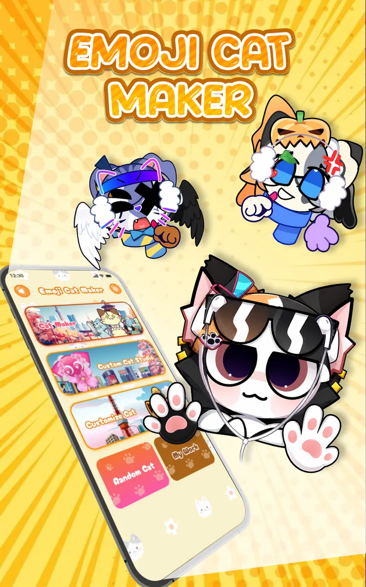 Emoji Cat Maker: Cat Stickers screenshot 1