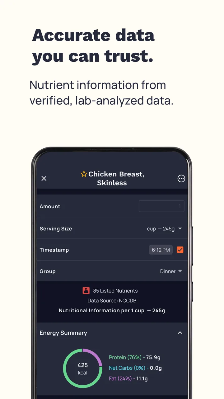 Cronometer: Calorie Counter screenshot 4