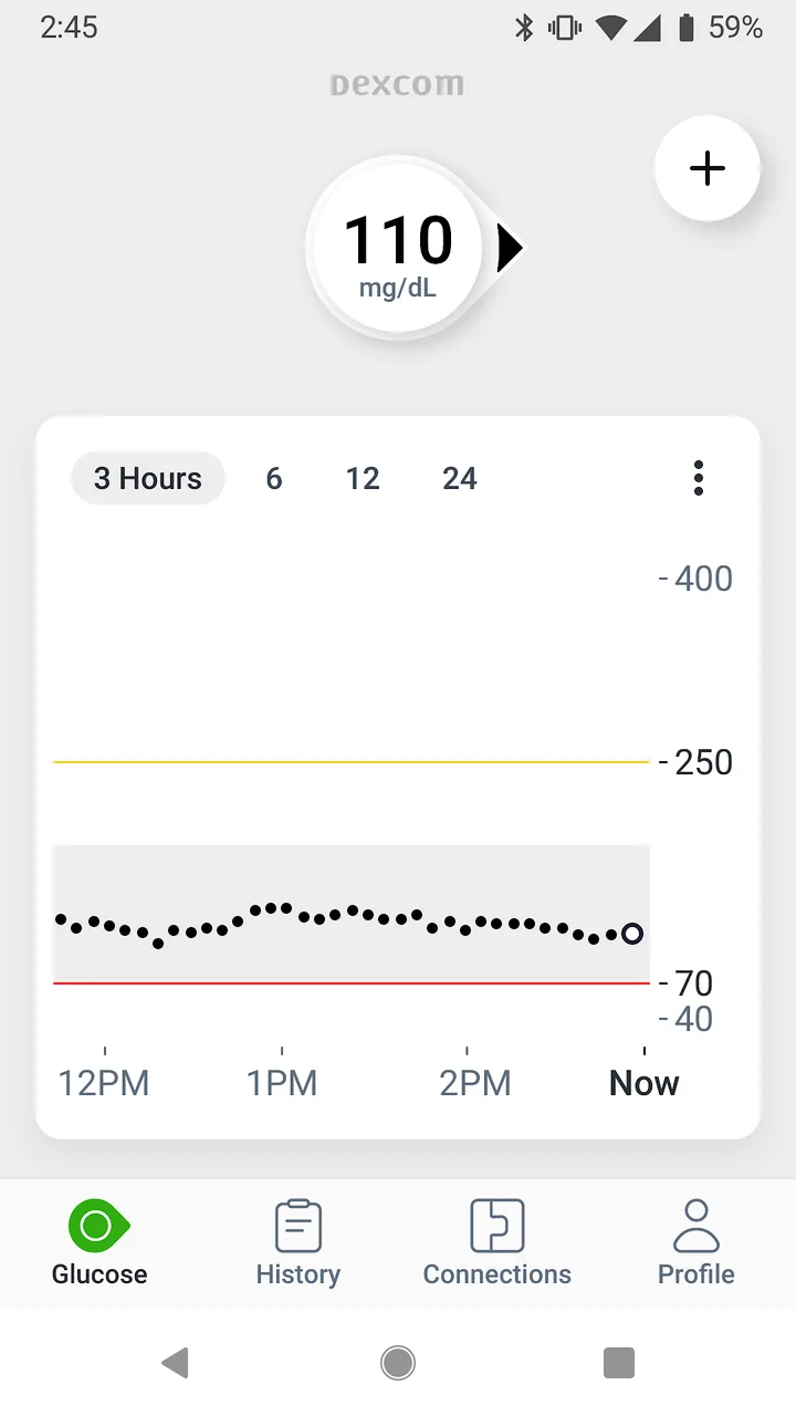 Dexcom G7 screenshot 1