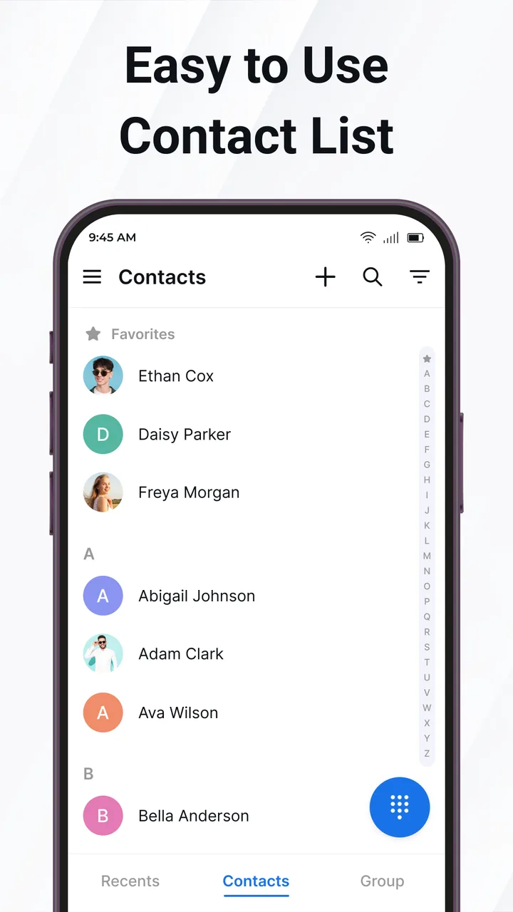 Contacts screenshot 1