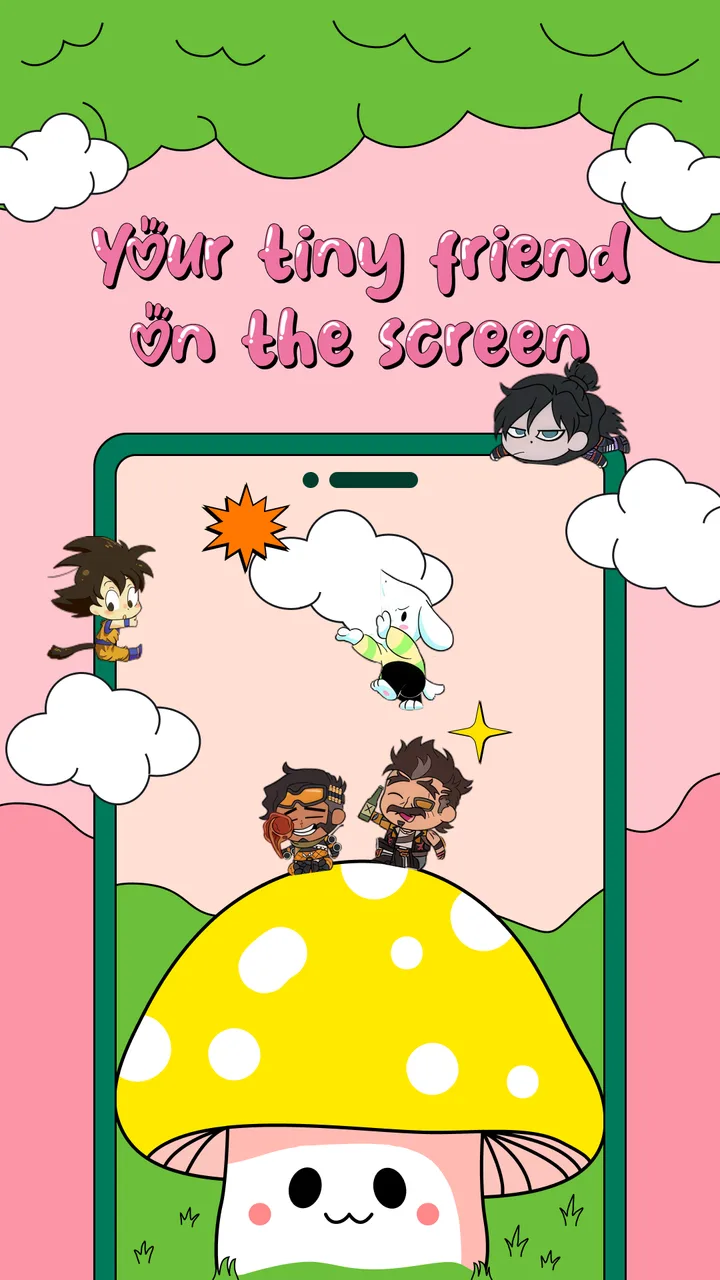 Cute Shimee: Anime Screen Pet screenshot 2