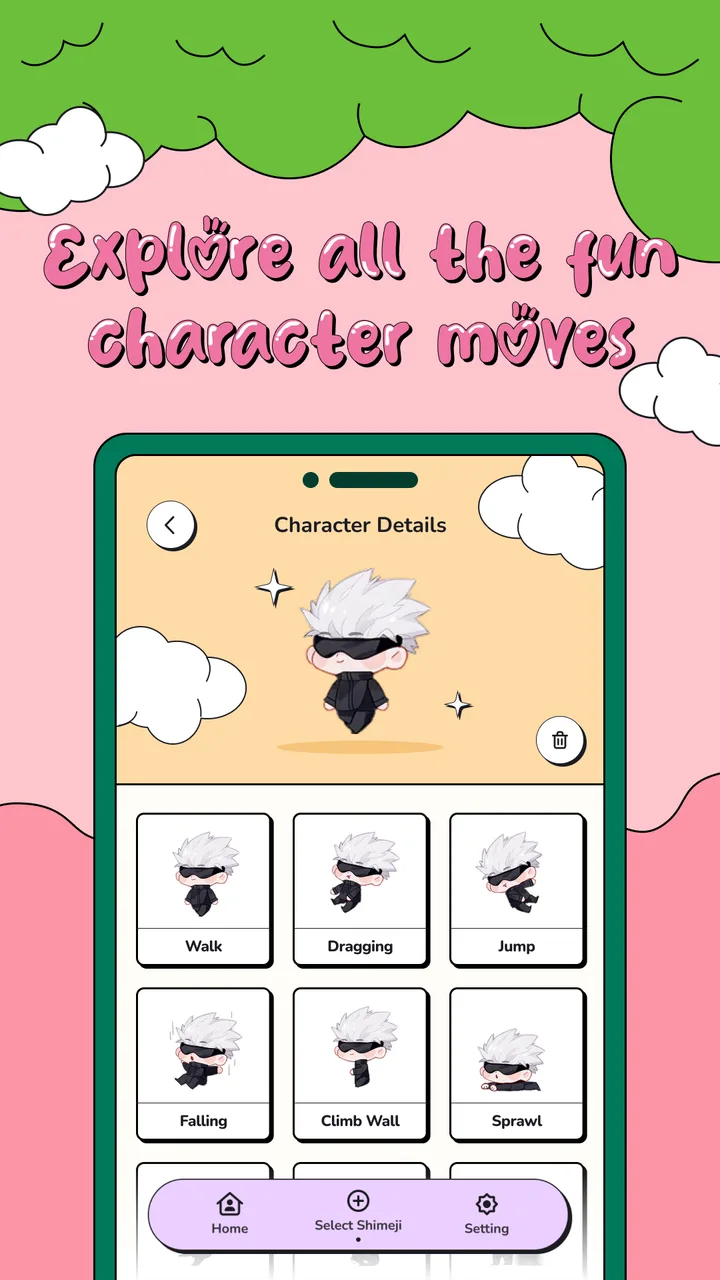 Cute Shimee: Anime Screen Pet screenshot 4