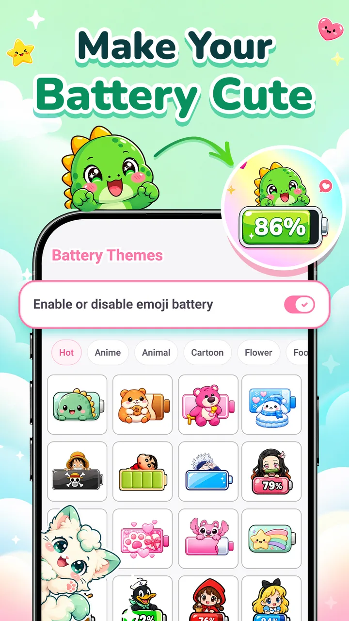 Emoji Battery: Status Bar Icon screenshot 1