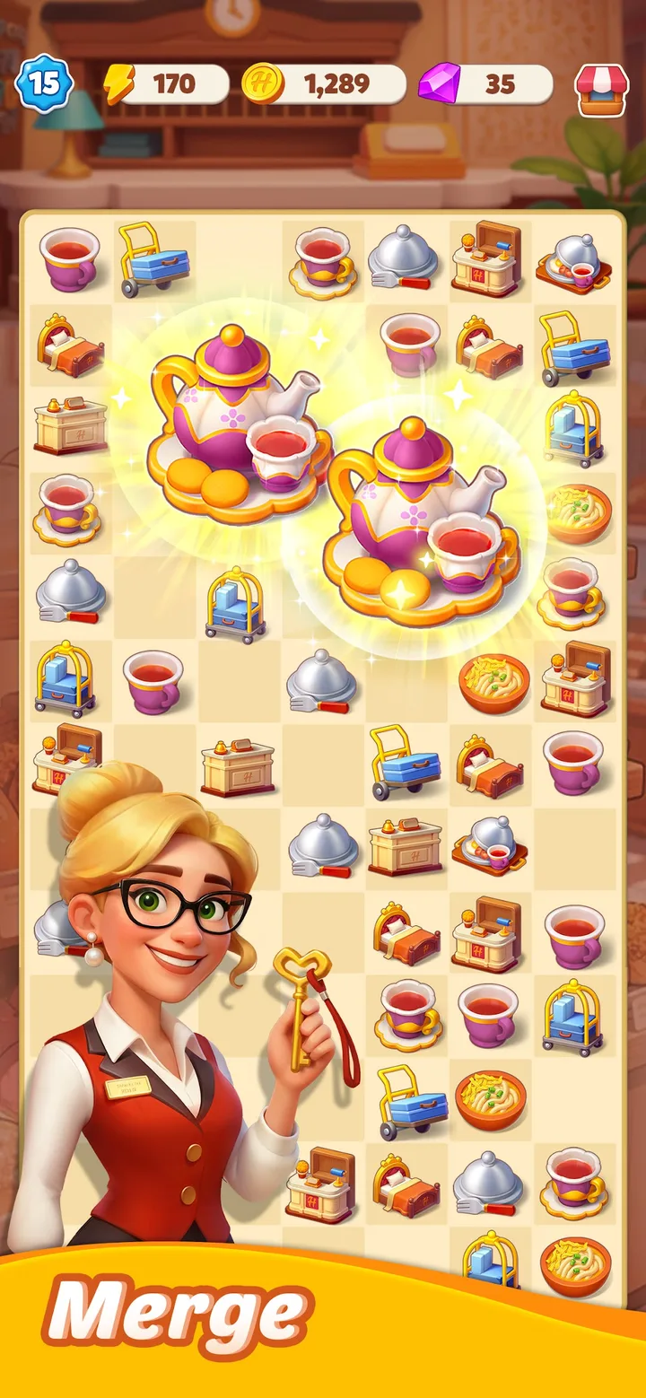 Hotel Legacy: Merge Game screenshot 2