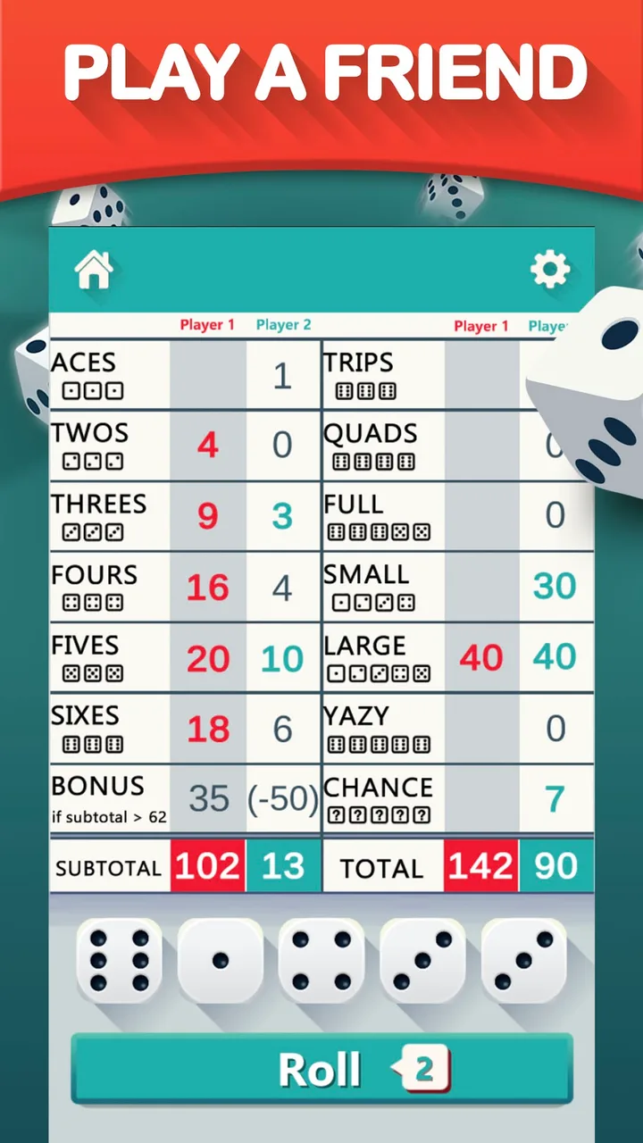 Yazy the yatzy dice game screenshot 4