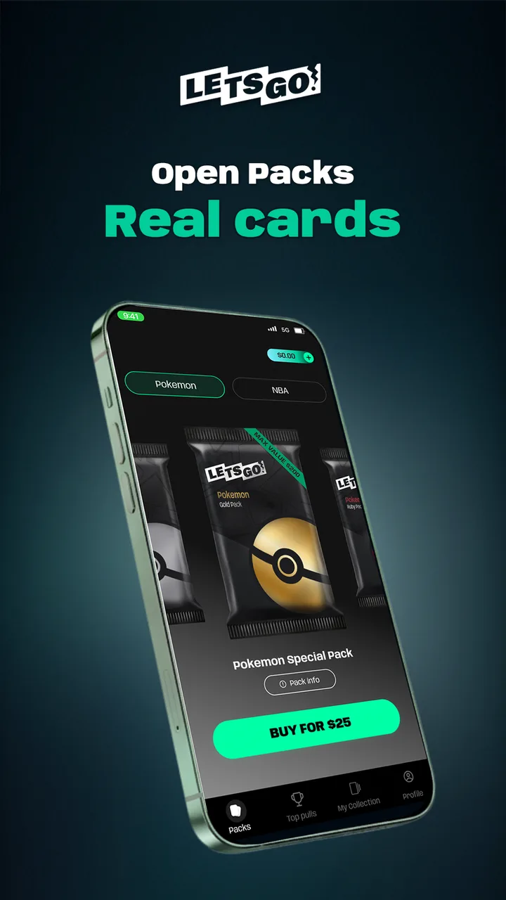 LETSGO: Rip Packs, Real Cards screenshot 1