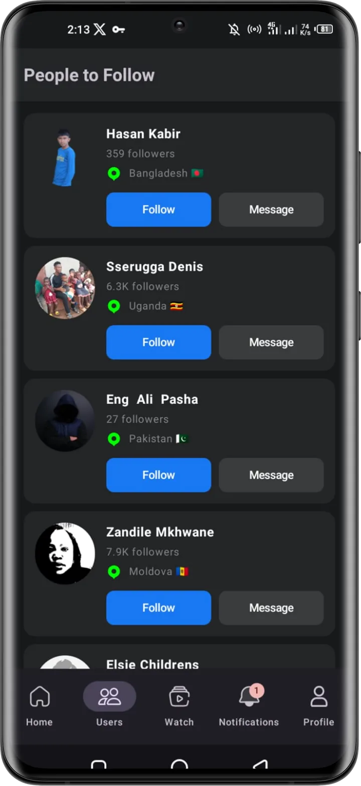 Friend line screenshot 2