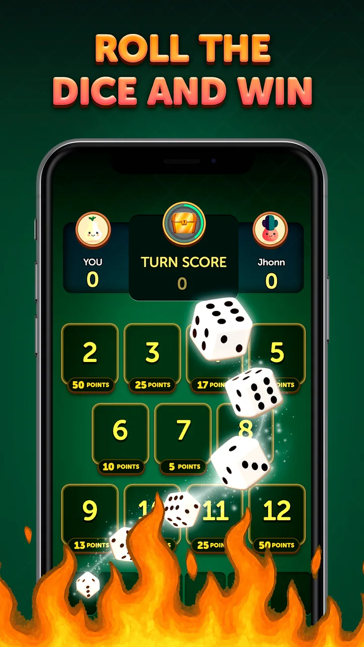 Hot Rolls Dice Strategy Game screenshot 1