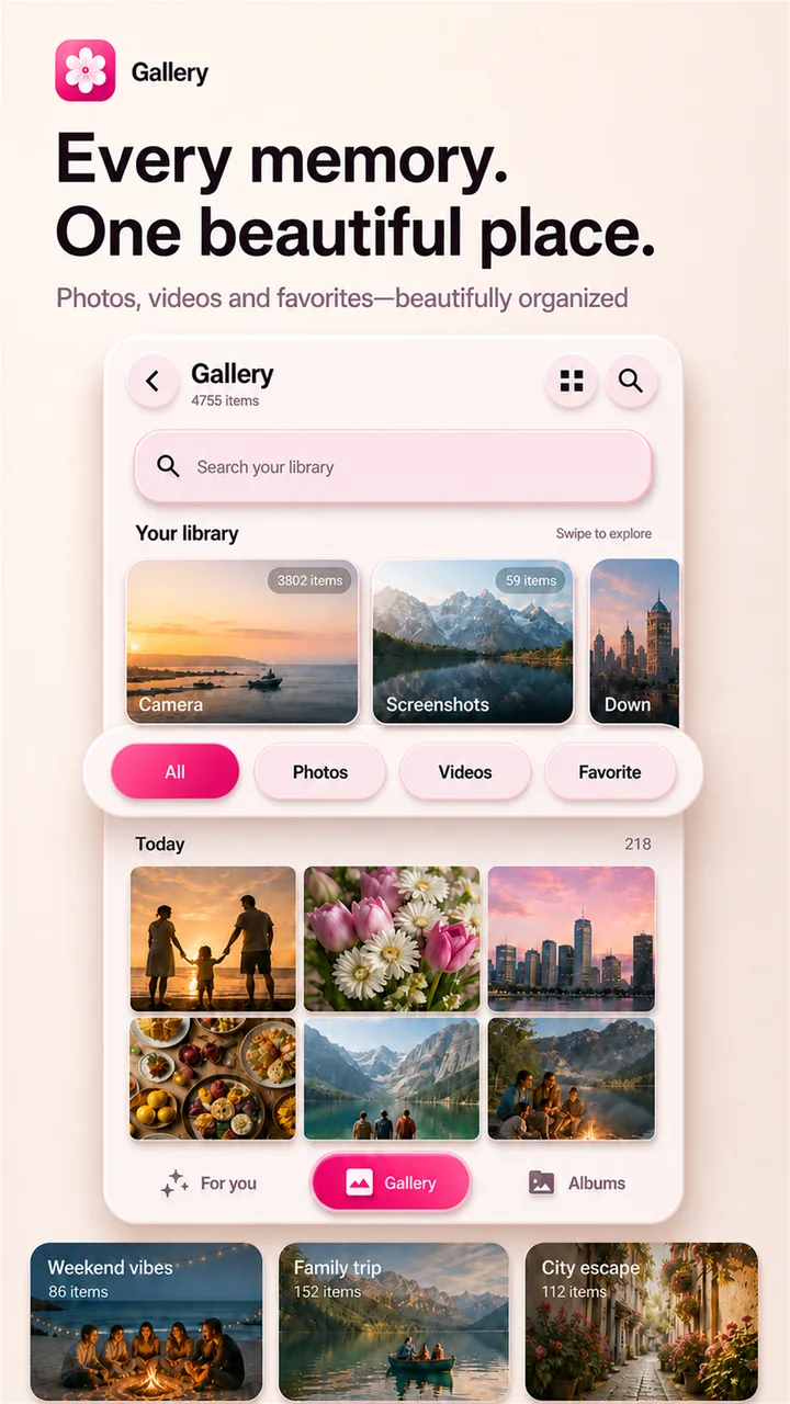 Gallery - Photo, Video & Home screenshot 1