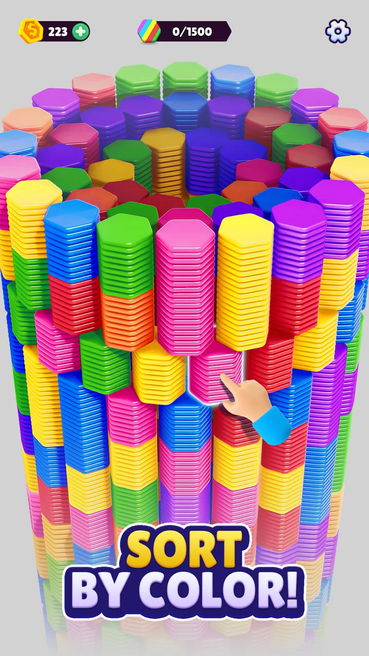 Hexa Sort screenshot 1