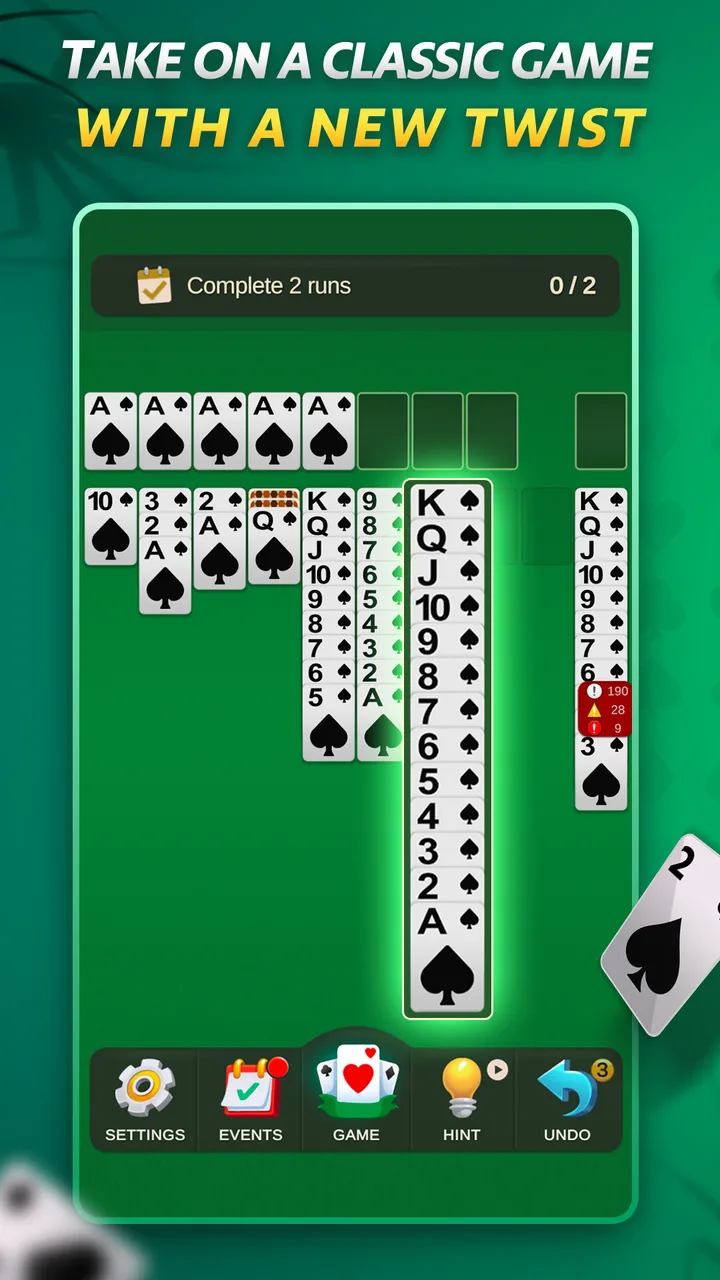 Spider Solitaire screenshot 2