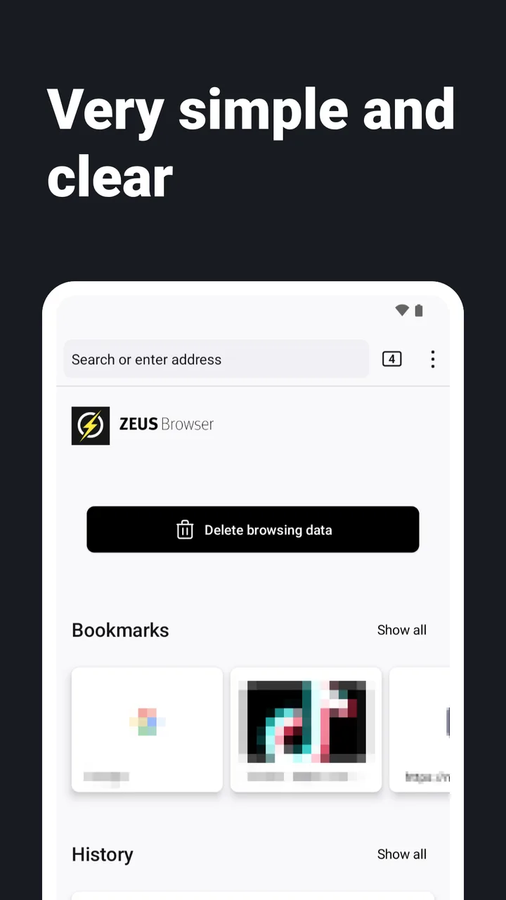 Internet Web Browser - ZEUS screenshot 1