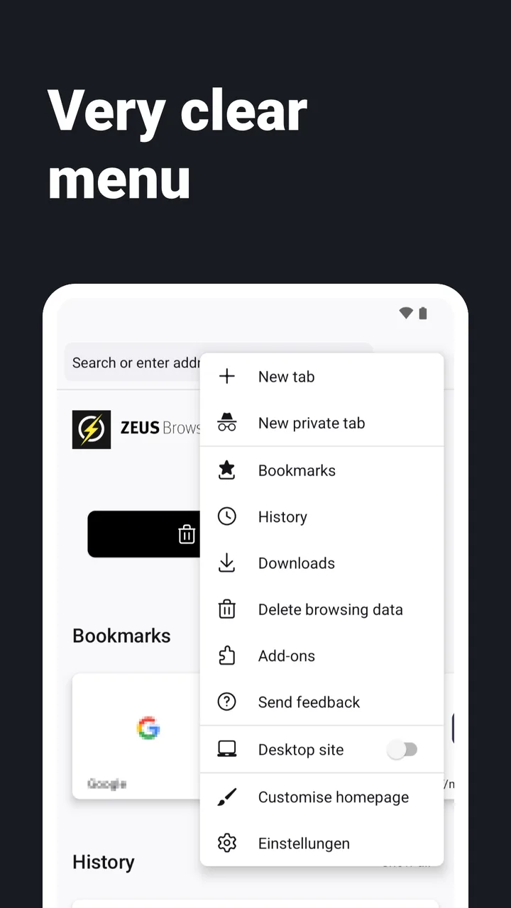 Internet Web Browser - ZEUS screenshot 3