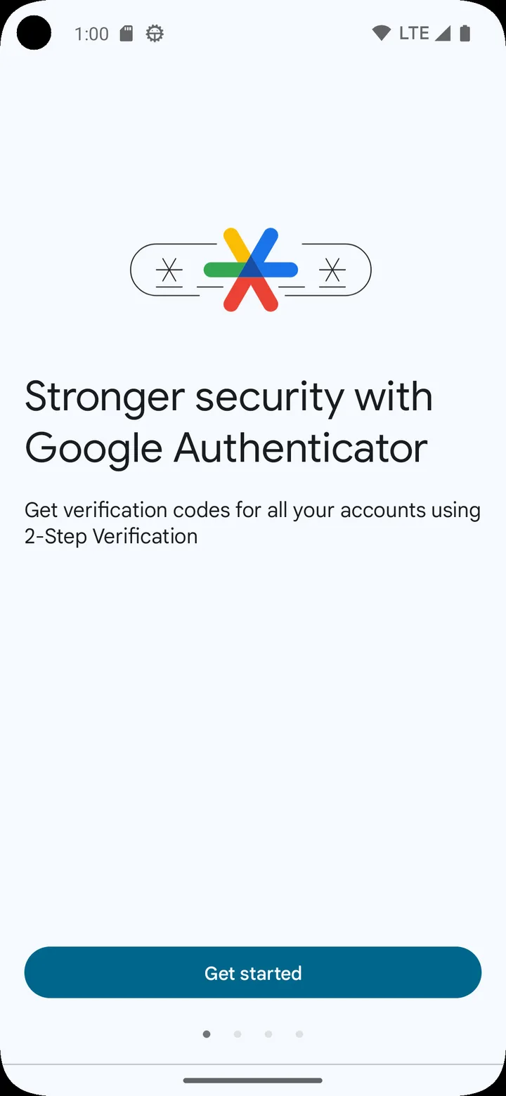 Google Authenticator screenshot 1