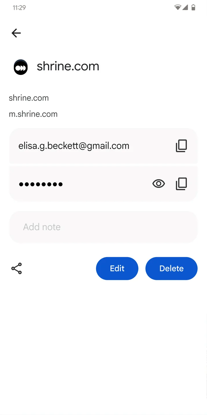 Google Password Manager screenshot 3