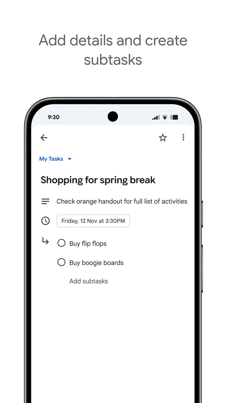 Google Tasks screenshot 2