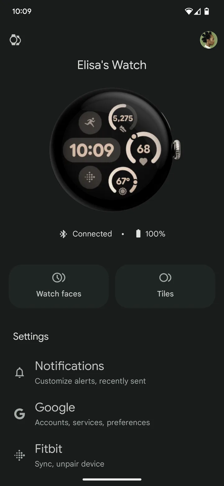 Google Pixel Watch screenshot 2