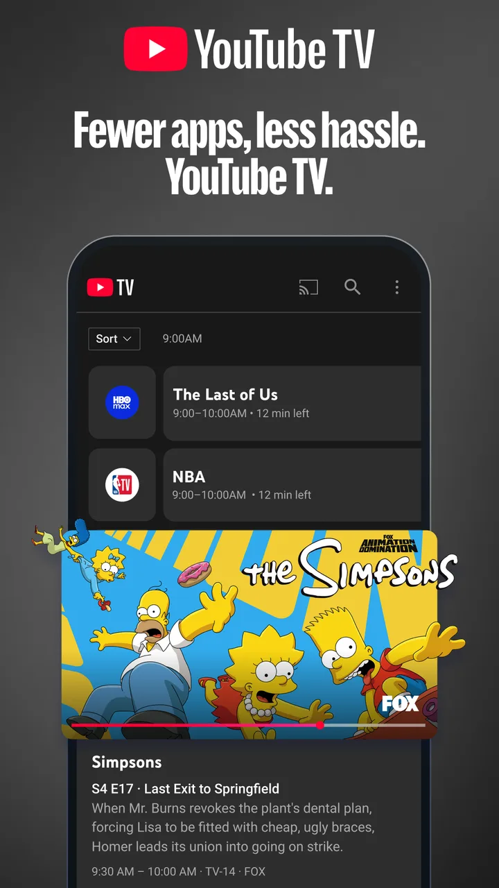 YouTube TV: Live TV & more screenshot 1