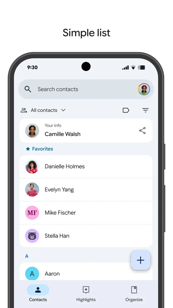 Contacts screenshot 2