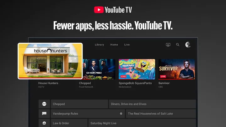 YouTube TV: Live TV & more screenshot 1